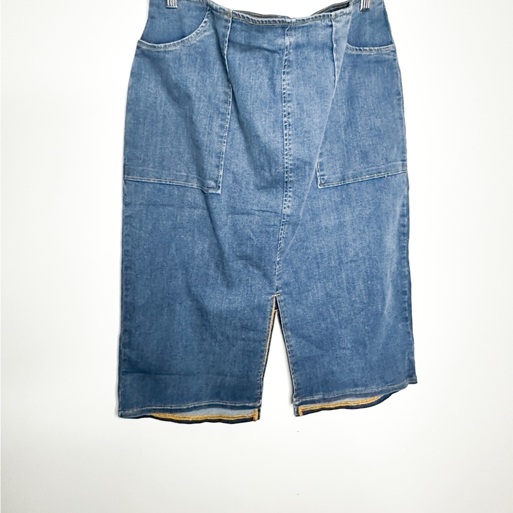 Who What Wear Denim Skirt with Front Slit